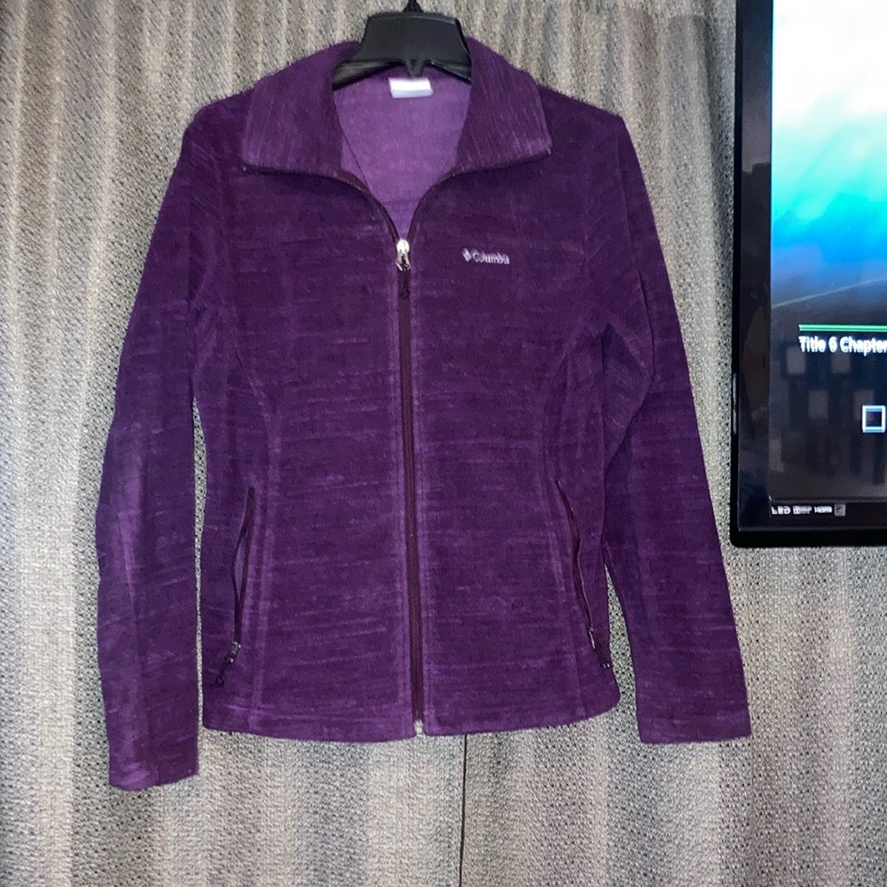 Columbia Purple Ski Snow Jacket Fleece